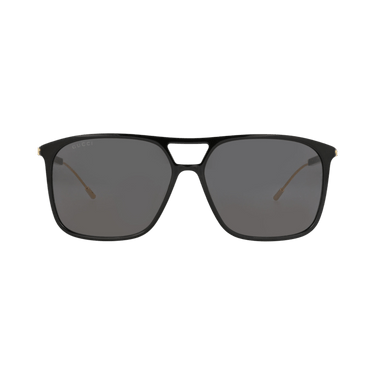 Gucci Aviator-Frame Recycled Acetate Sunglasses — Black – Gold Grey GG1270S 30013858 001