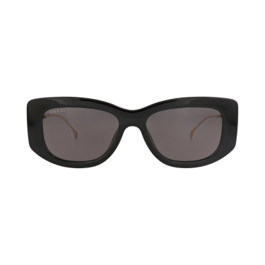 Gucci Square-Frame Injection Sunglasses — Black – Gold Grey GG1566SA 30014906 001