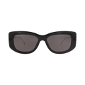Gucci Square-Frame Injection Sunglasses — Black – Gold Grey GG1566SA 30014906 001