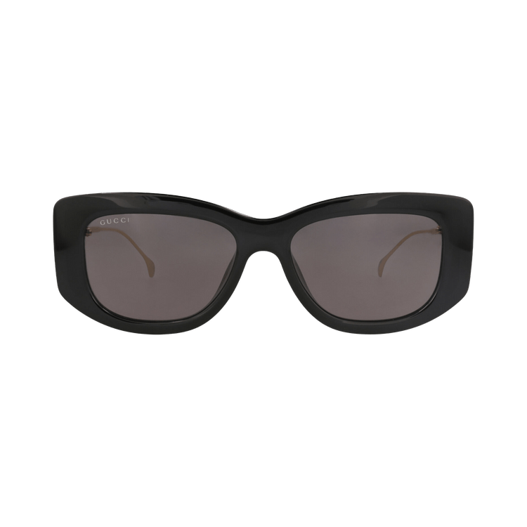 Gucci Square-Frame Injection Sunglasses — Black – Gold Grey GG1566SA 30014906 001