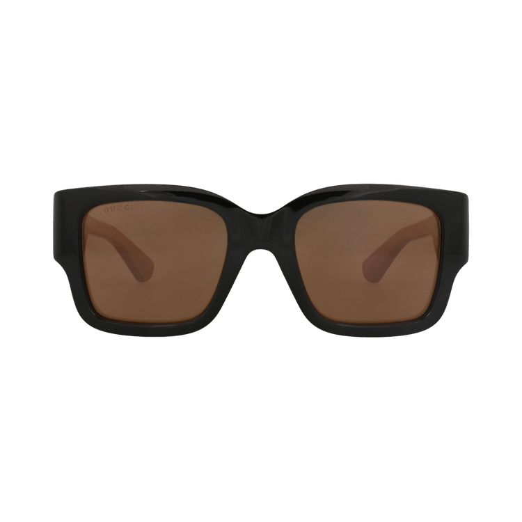 Gucci Square-Frame Recycled Acetate Sunglasses — Black – Pink Brown GG1663S 30015451 004