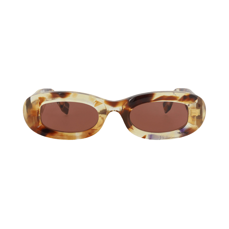 Gucci Round-Frame Recycled Acetate Sunglasses — Brown – Havana GG1907S 30016070 001