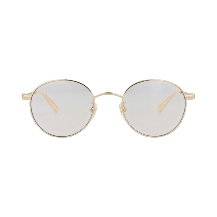 Gucci Round-Frame Metal Sunglasses — Gold – Transparent GG1472SJ 30015561 001