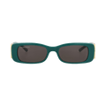 Balenciaga Square-Frame Acetate Sunglasses — Green
