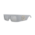 Gucci Shield-Frame Injection Sunglasses — Silver – GG1646S 30015324 005