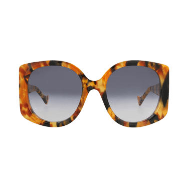 Gucci Round-Frame Recycled Acetate Sunglasses — Brown – Havana Blue GG1257S 30013836 004