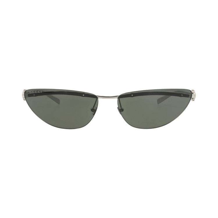 Gucci Cat Eye-Frame Metal Sunglasses — Silver