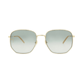 Gucci Square-Frame Metal Sunglasses — Gold – Green GG0396S 30006316 002