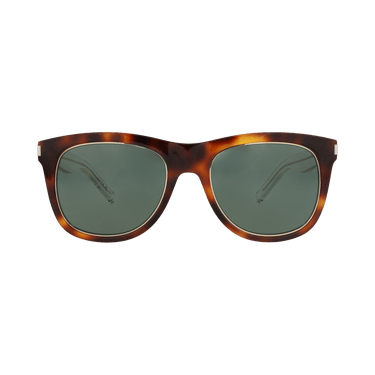 Saint Laurent Square-Frame Recycled Acetate Sunglasses — Brown – Havana Crystal Green SL51OVERRI 3001