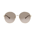 Gucci Round-Frame Metal Sunglasses — Gold – Brown GG1090SA 30012970 002