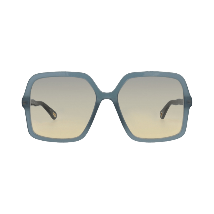 Chloé Square-Frame Bio Acetate Sunglasses — Blue