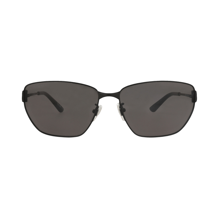 Balenciaga Cat Eye-Frame Metal Sunglasses — Black