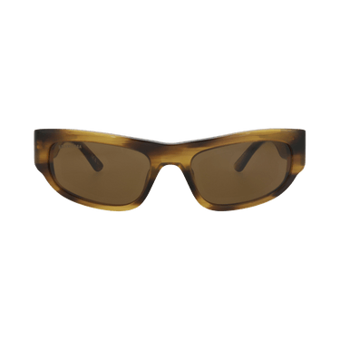 Balenciaga Square-Frame Recycled Acetate Sunglasses — Brown – BB0388S 30016097 002