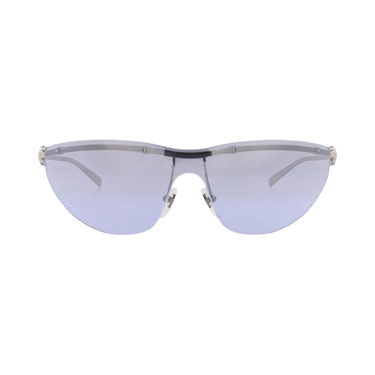 Gucci Shield-Frame Metal Sunglasses — Silver – Violet GG1700S 30015488 003