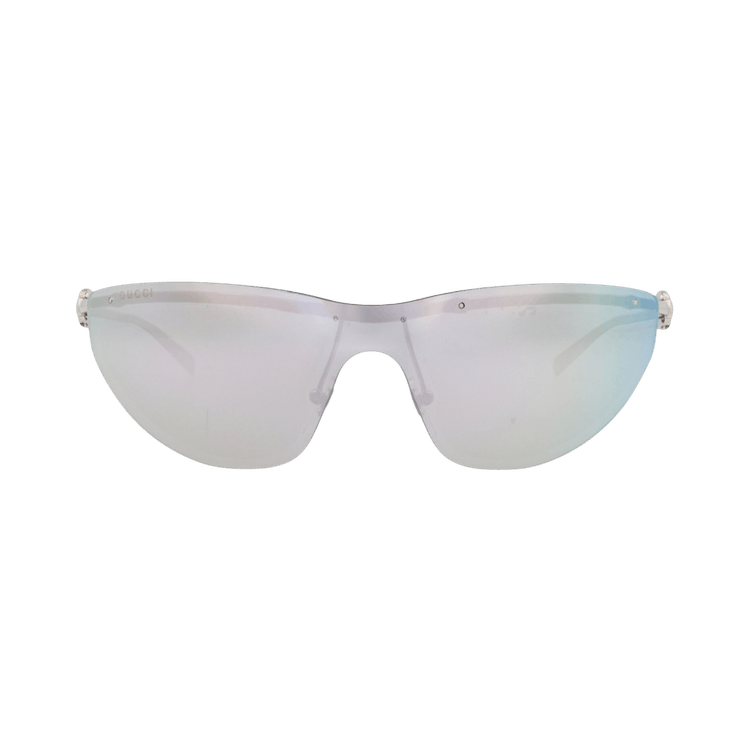 Gucci Shield-Frame Metal Sunglasses — Silver – GG1700S 30015488 002