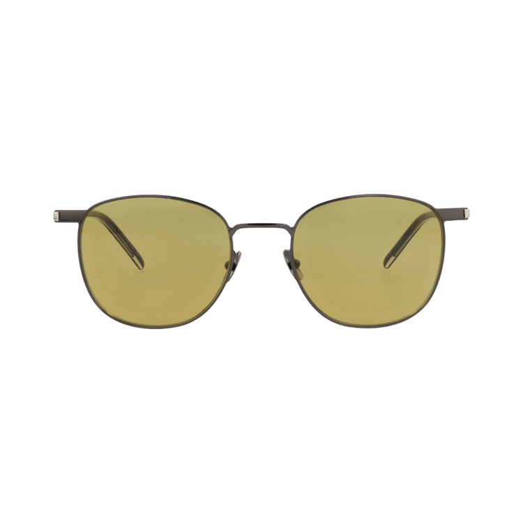 Saint Laurent Round-Frame Metal Sunglasses — Silver – 004