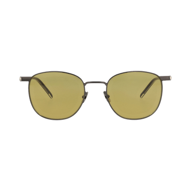Saint Laurent Round-Frame Metal Sunglasses — Silver – 004