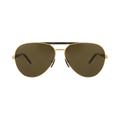 Gucci Aviator-Frame Metal Sunglasses — Gold – Havana Brown GG1163S 30013081 004