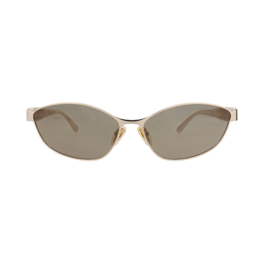 Balenciaga Cat Eye-Frame Metal Sunglasses — Gold – Brown BB0356S 30015650 002