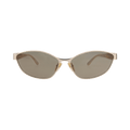 Balenciaga Cat Eye-Frame Metal Sunglasses — Gold – Brown BB0356S 30015650 002