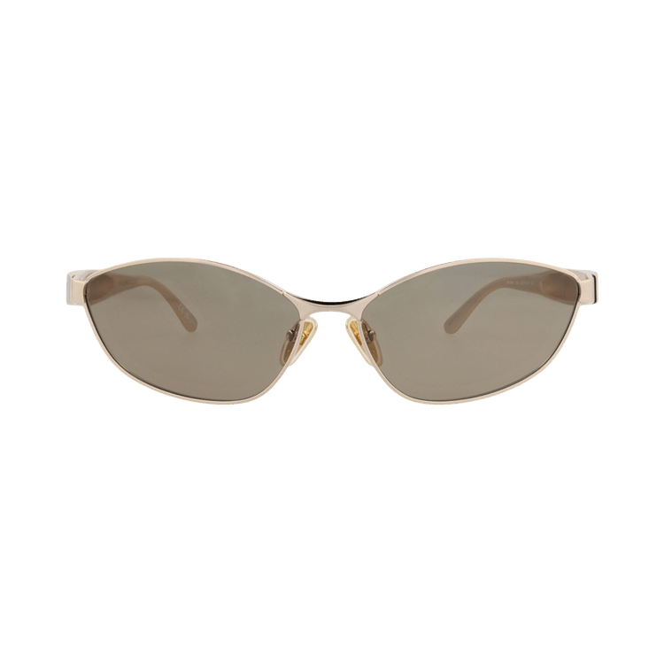 Balenciaga Cat Eye-Frame Metal Sunglasses — Gold – Brown BB0356S 30015650 002
