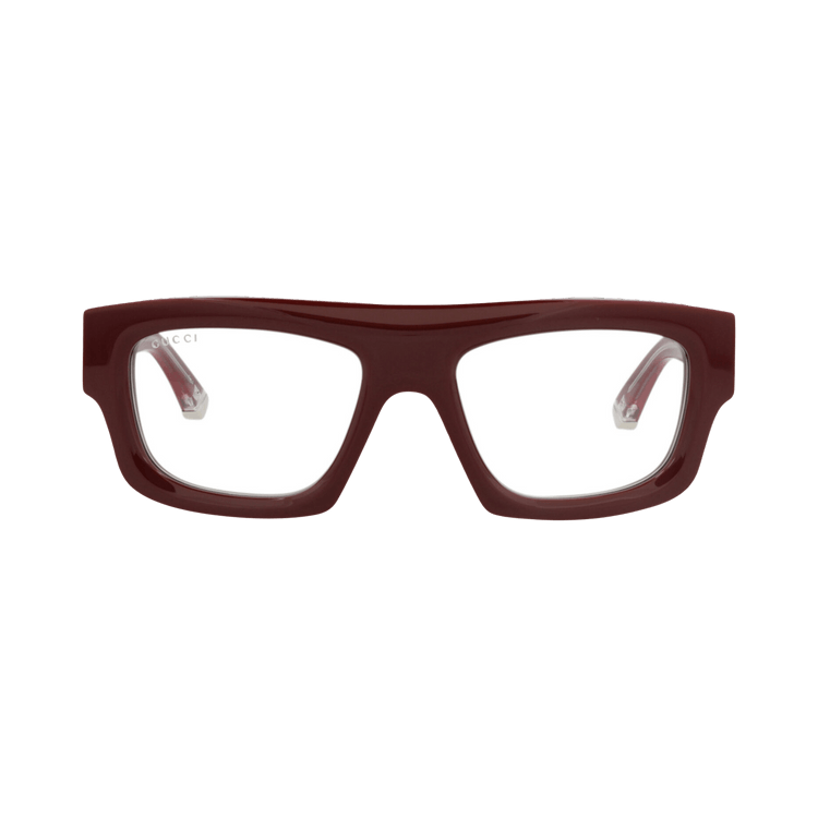 Gucci Square-Frame Recycled Acetate Sunglasses — Red – Burgundy Transparent GG1926S 30016669 004