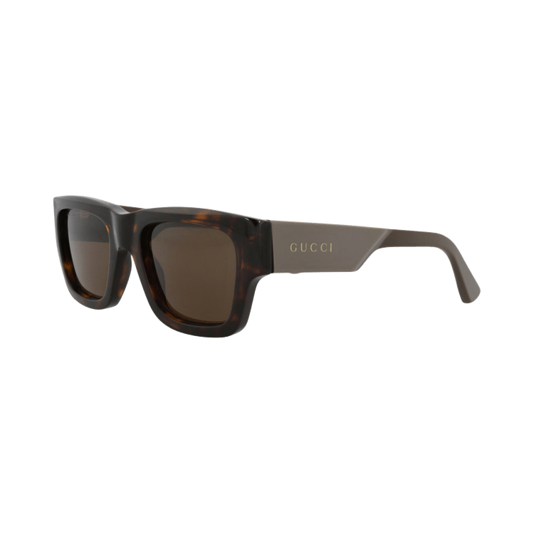 Gucci Square-Frame Recycled Acetate Sunglasses — Brown – Havana Green GG1668S 30015456 005
