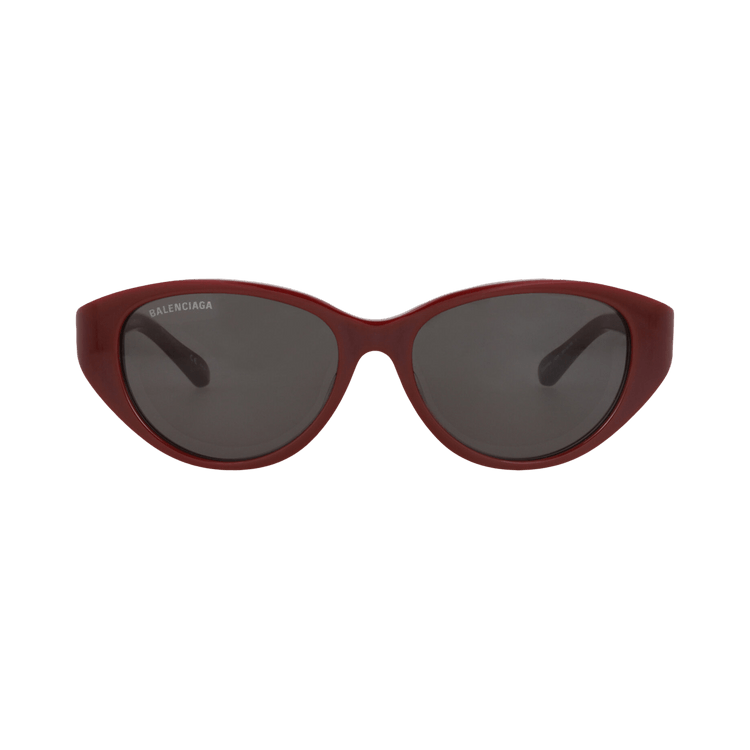 Balenciaga Round-Frame Acetate Sunglasses — Red
