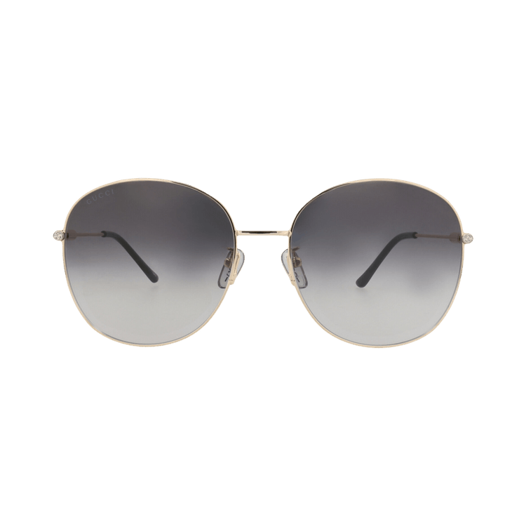 Gucci Round-Frame Metal Sunglasses — Gold – Grey GG1416SK 30014426 001