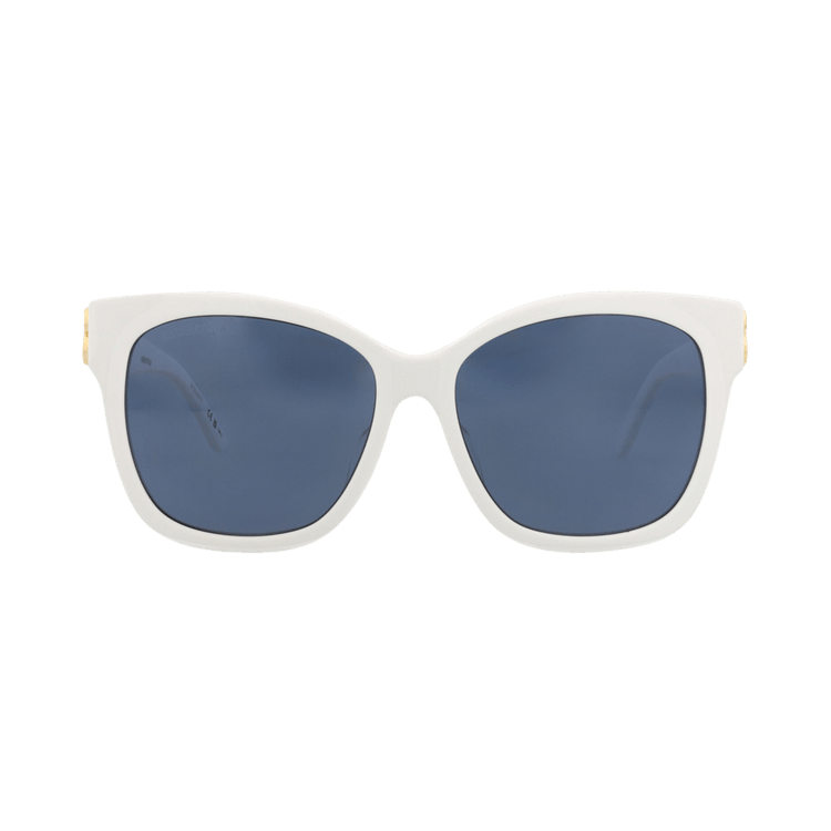 Balenciaga Cat Eye-Frame Acetate Sunglasses — White – Blue BB0102SA 30008976 004