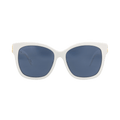 Balenciaga Cat Eye-Frame Acetate Sunglasses — White – Blue BB0102SA 30008976 004