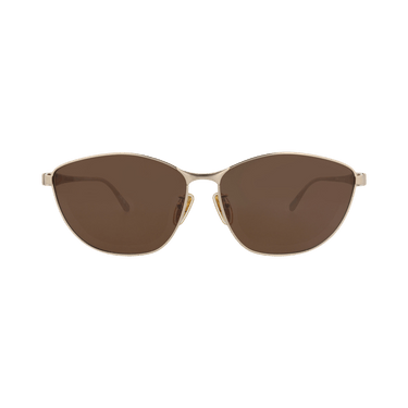 Balenciaga Cat Eye-Frame Metal Sunglasses — Gold – Brown BB0358SK 30015652 003