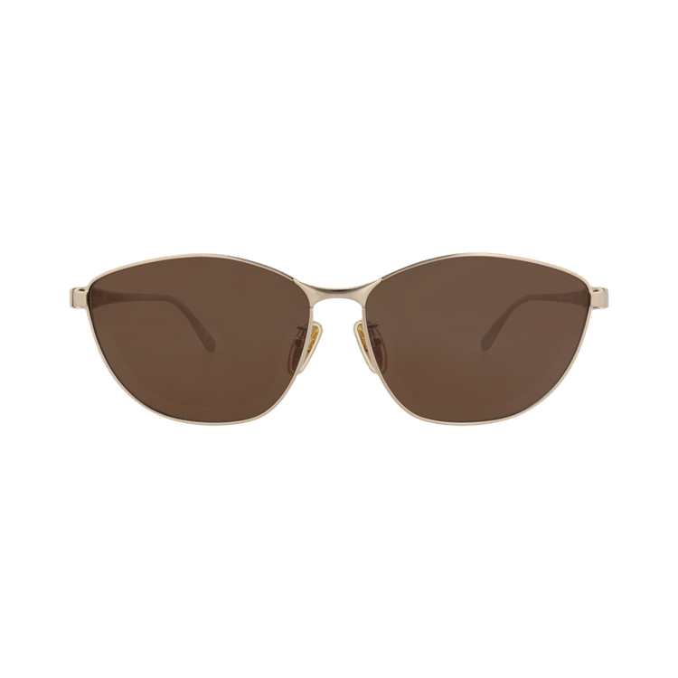 Balenciaga Cat Eye-Frame Metal Sunglasses — Gold – Brown BB0358SK 30015652 003