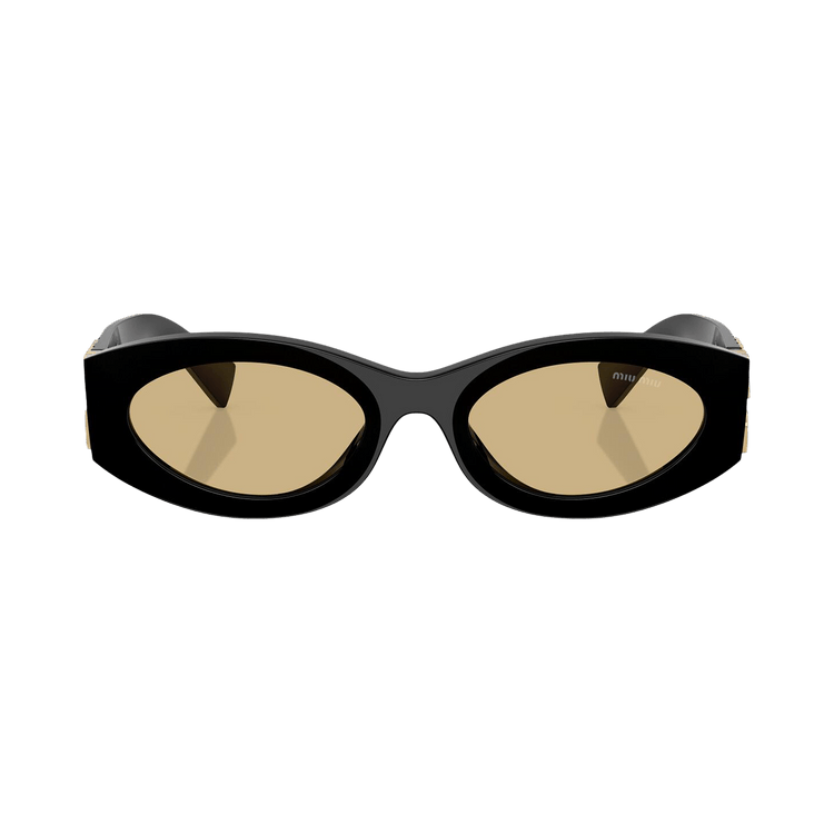 Miu Miu Glimpse Sunglasses — Black – Tan 16K10R