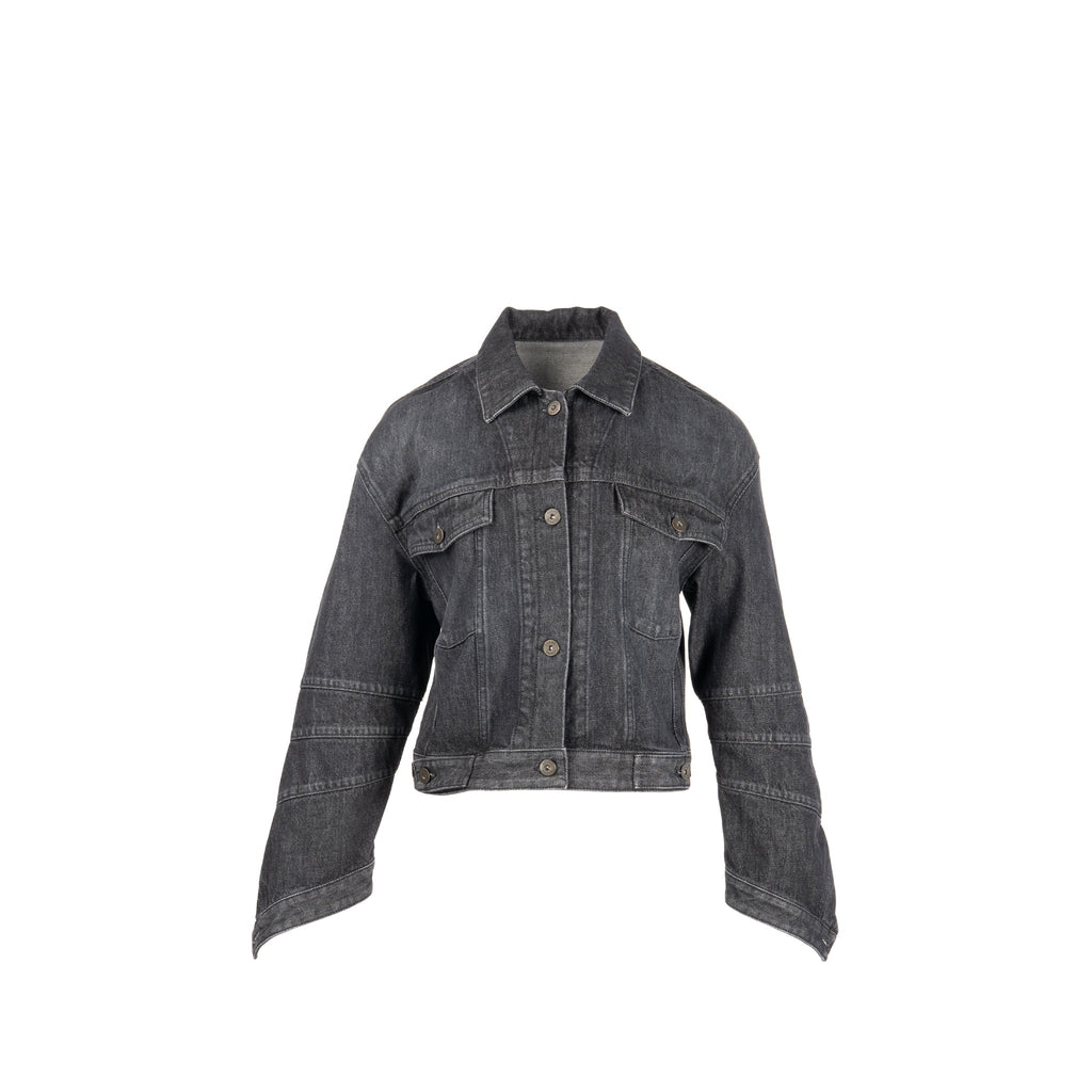 loewe-size-40-twisted-denim-jacket-cotton-black