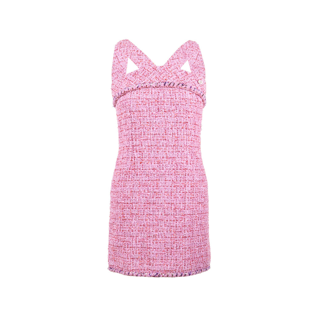 chanel-size-34-22p-tweed-mini-dress-cotton-polyester-light-purple-pink
