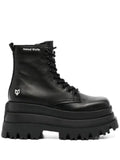NAKED WOLFE Sloane leather stacked-sole boots