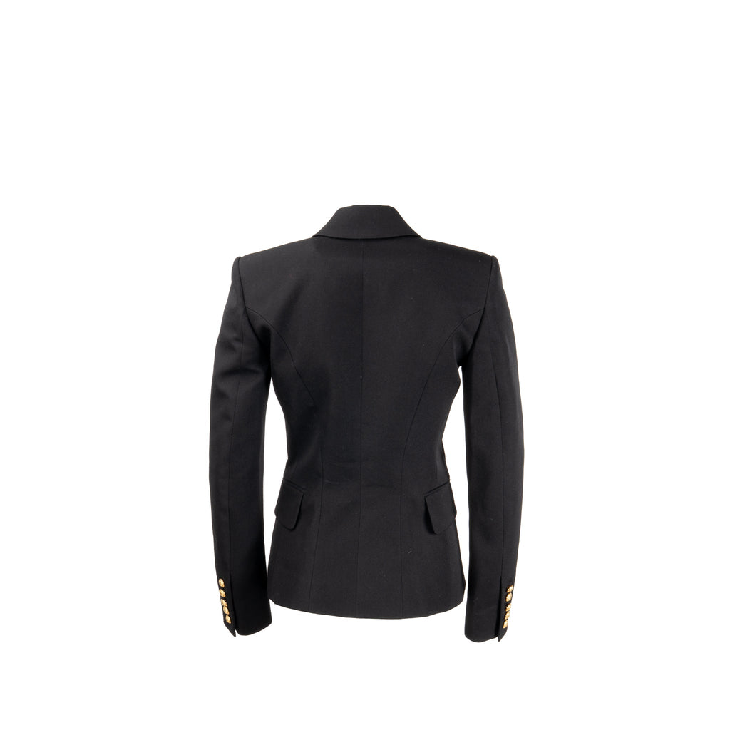 balmain-size-34-classic-jacket-with-gold-button-black-virgin-wool