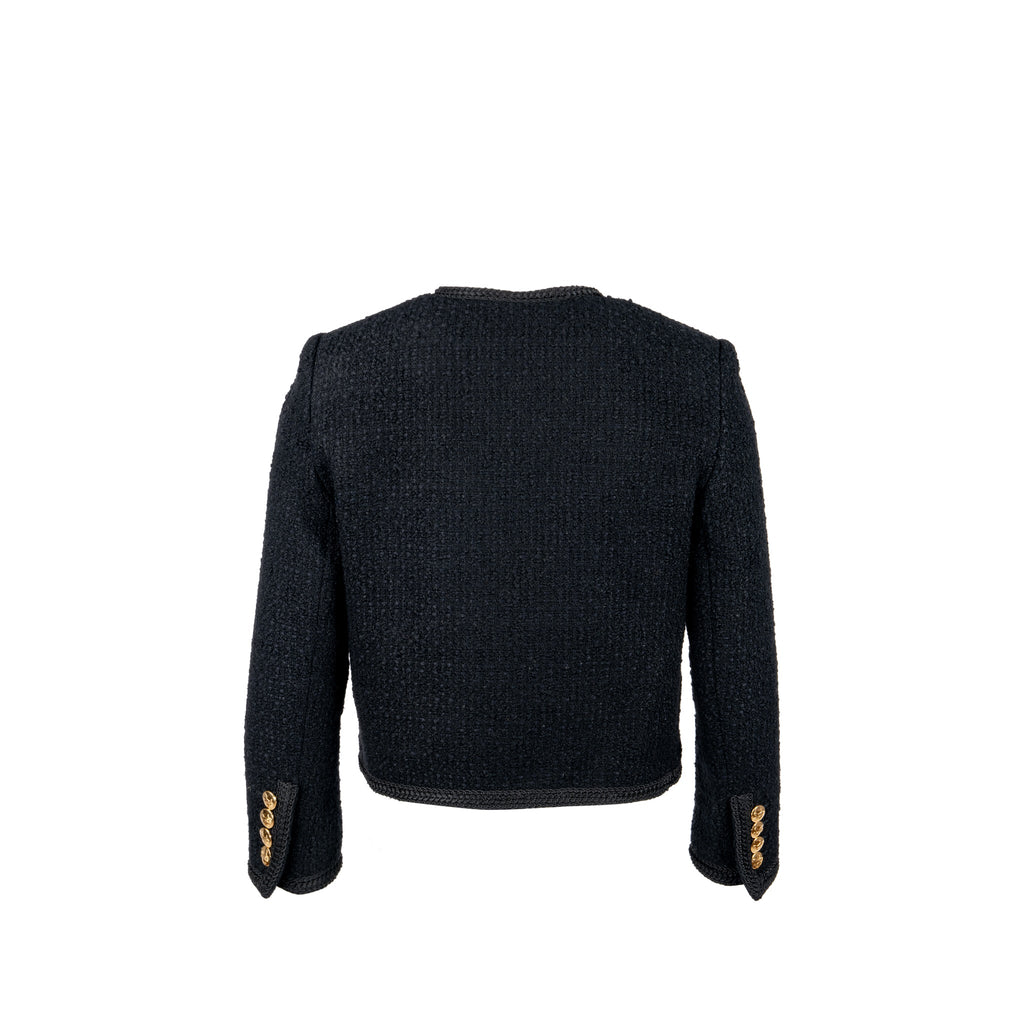 celine-size-34-chasseur-jacket-tweed-black