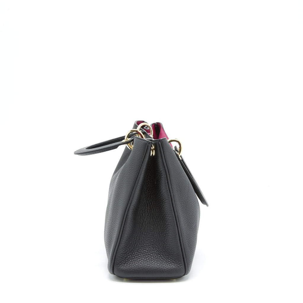 dior-diorissimo-grained-leather-black-fushia-ghw