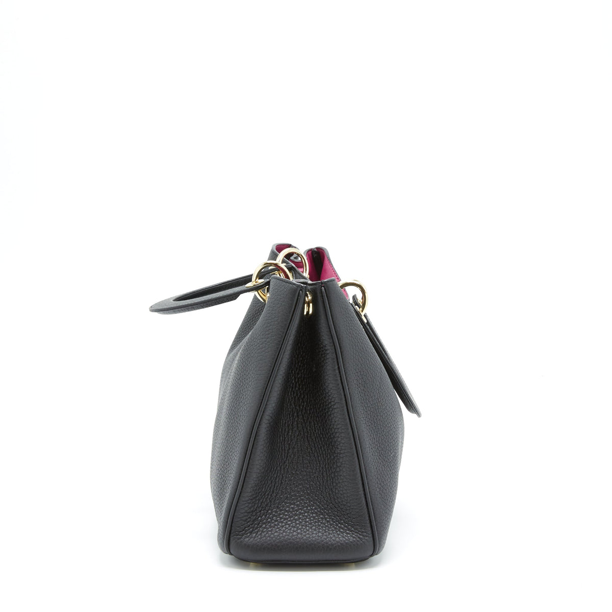 dior-diorissimo-grained-leather-black-fushia-ghw