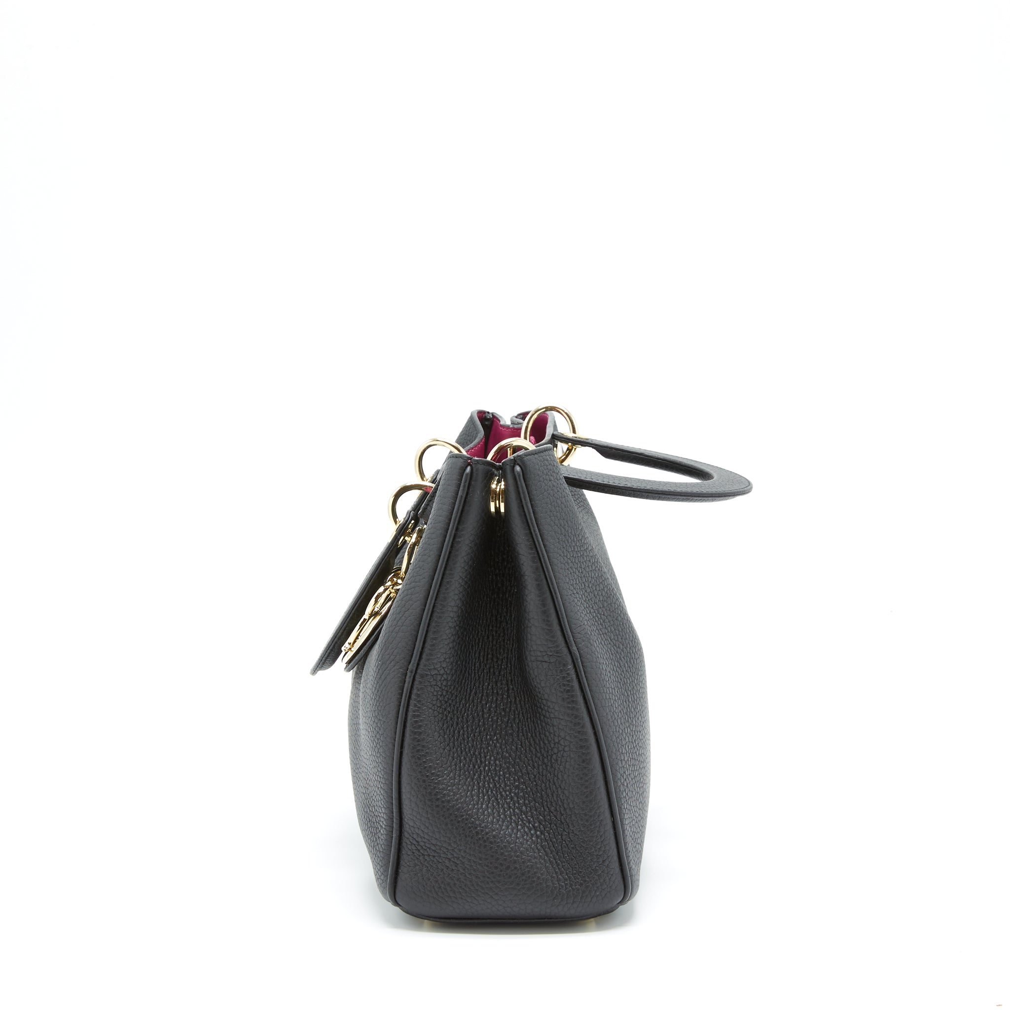dior-diorissimo-grained-leather-black-fushia-ghw