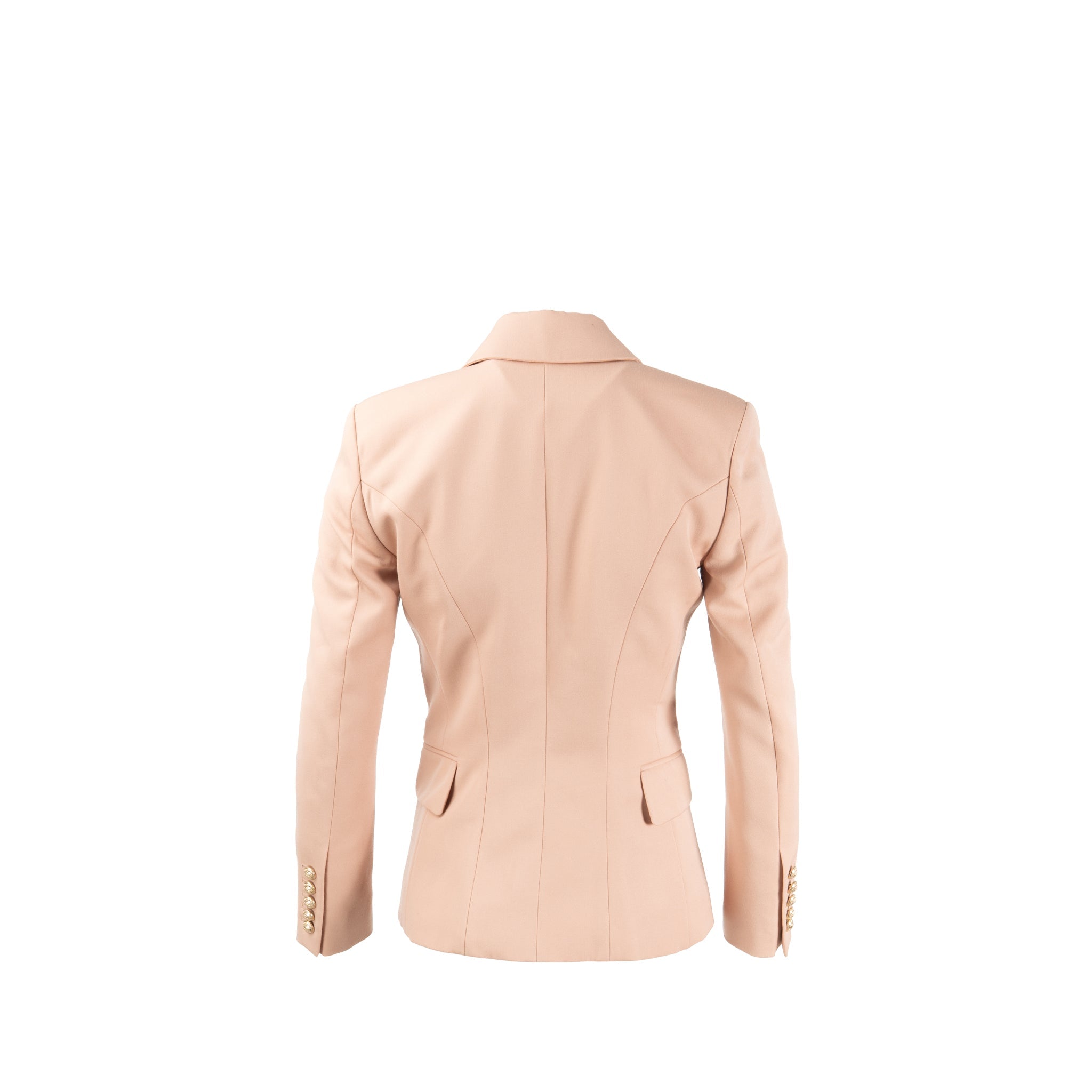 balmain-size-38-double-breasted-blazer-wool-viscose-cotton-dust-pink