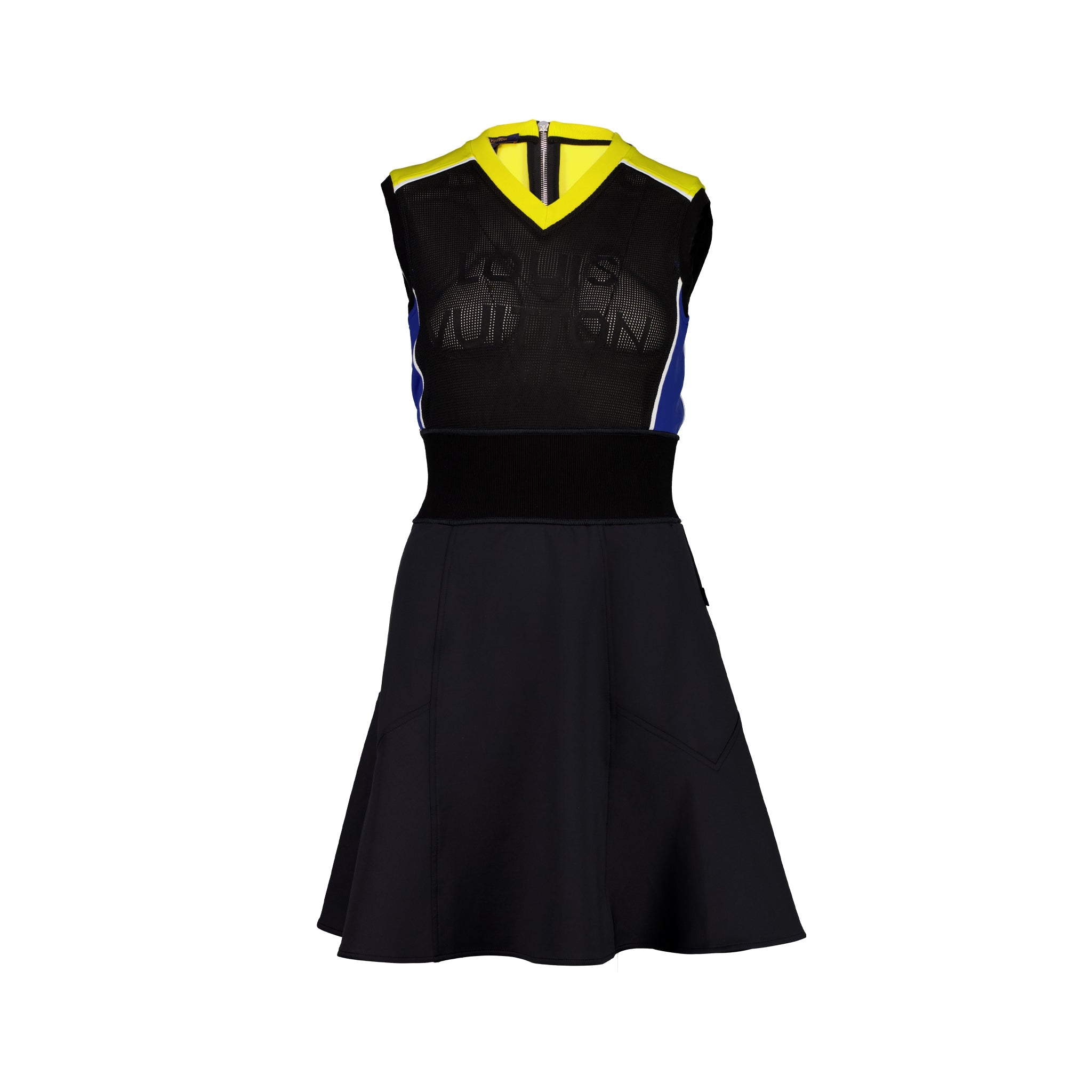 louis-vuitton-size-xs-a-line-sleeveless-dress-black-yellow-blue-style-code-1a8lag