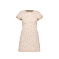 chanel-size-34-short-sleeve-tweed-dress-coral-wh-green-bk