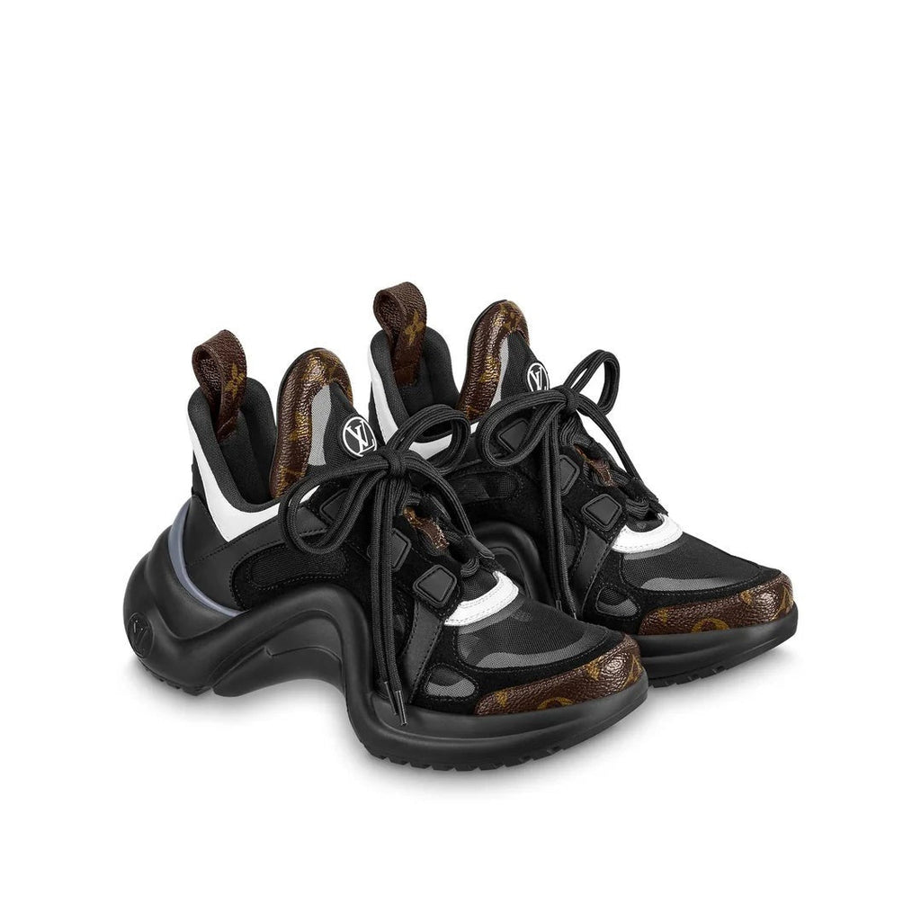 LOUIS VUITTON LV ARCHLIGHT GRADIENT SNEAKERS BLACK & BROWN MONOGRAM