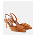 MANOLO BLAHNIK BB WOVEN RAFFIA PUMPS BROWN