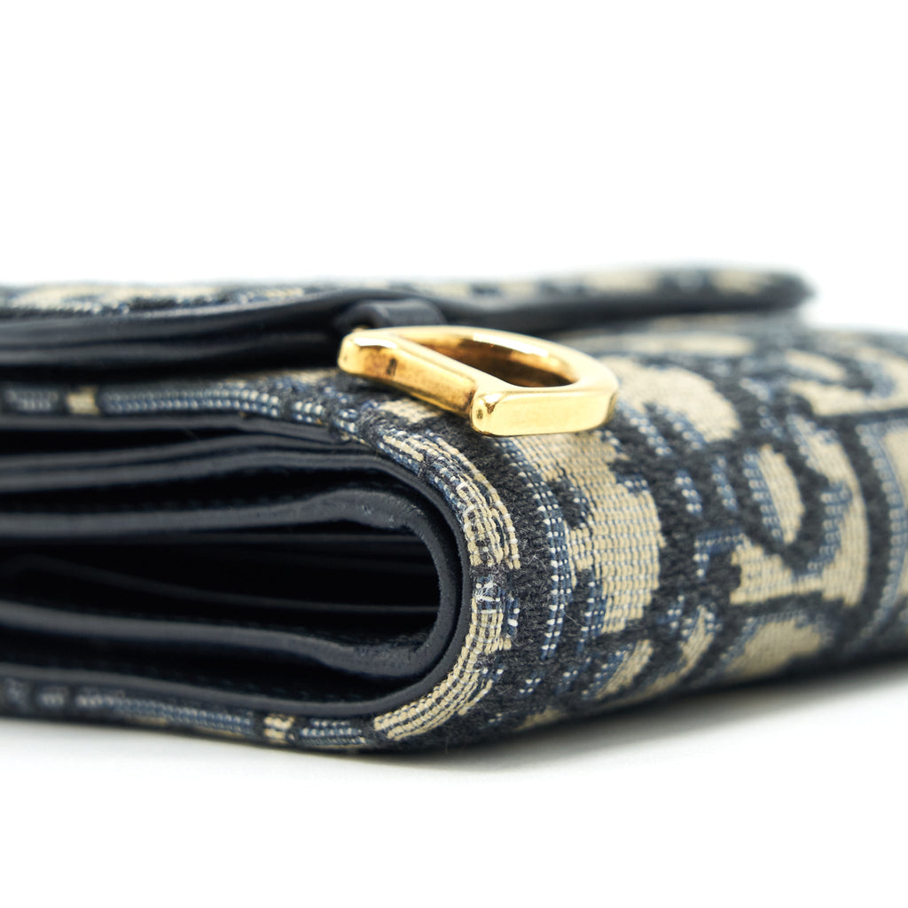 dior-saddle-small-wallet-blue-oblique-canvas-ghw