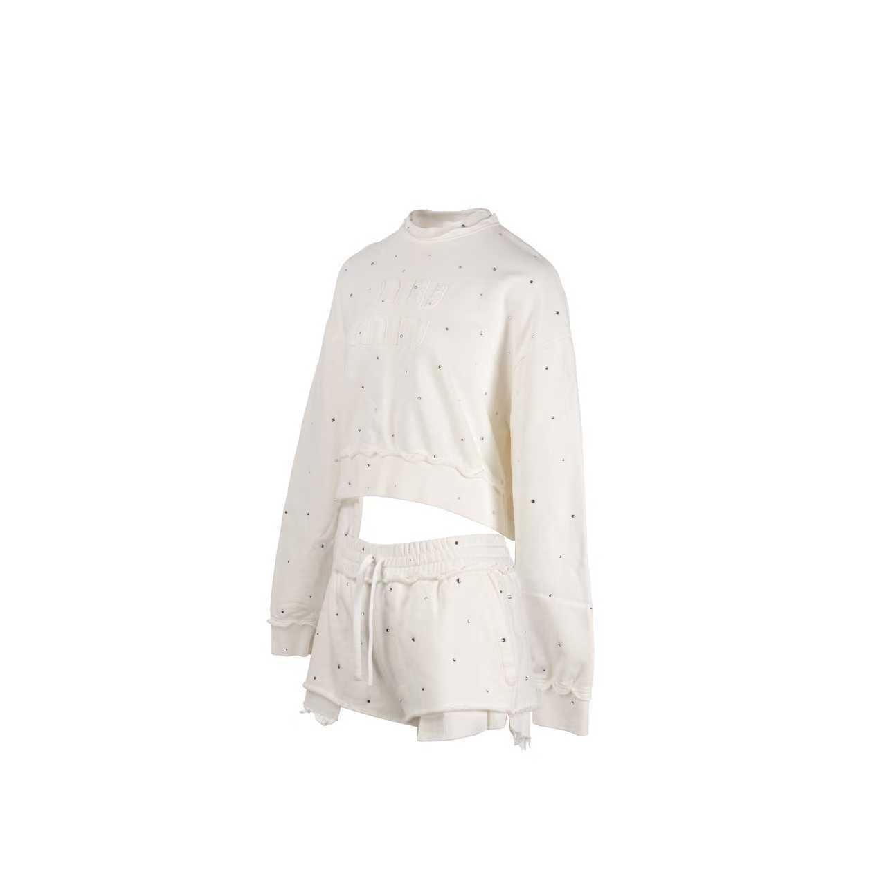 miu-miu-size-xs-size-36-sweat-shorts-set-cream