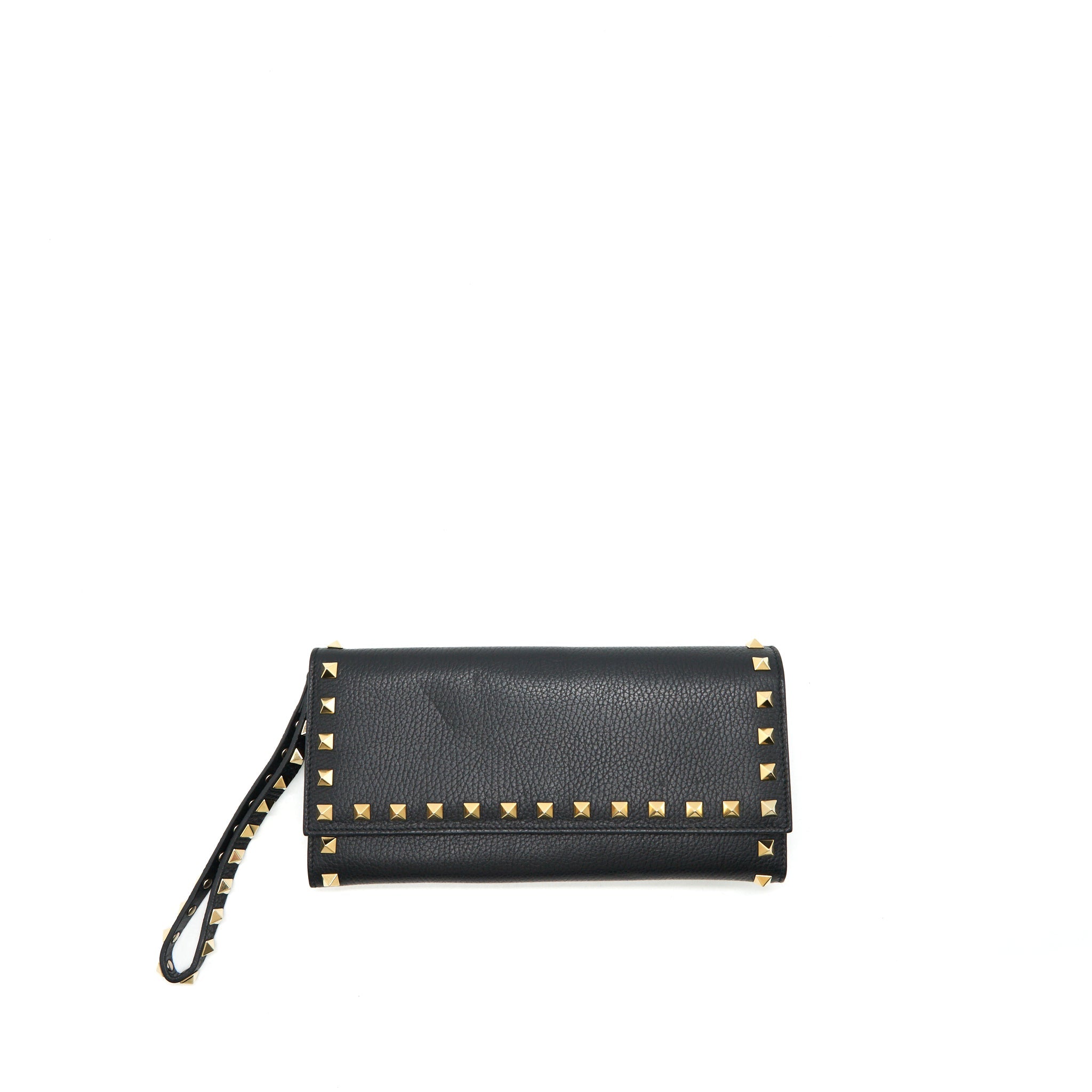 valentino-rockstud-long-wallet-black